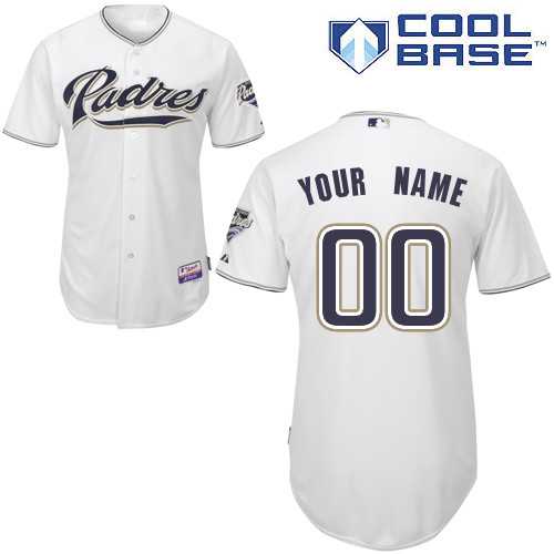 Men%27s Padres Customized White Cool Base MLB Jersey->customized mlb jersey->Custom Jersey